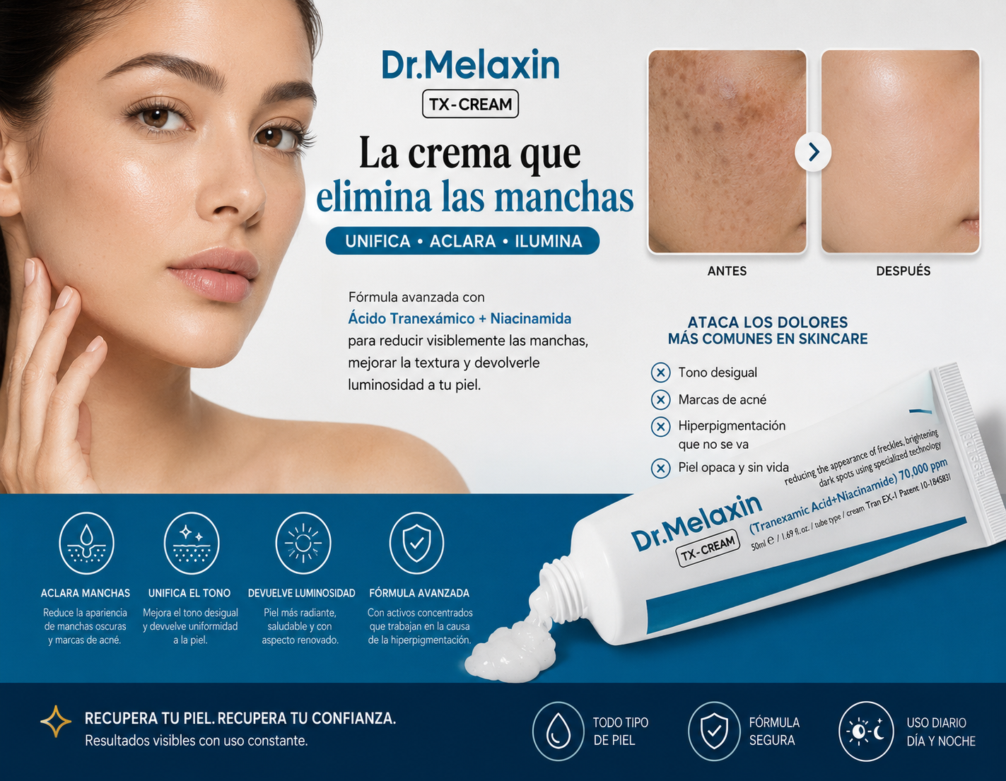 Dr. Melaxin TX-Cream — La crema que borra las manchas que llevas años intentando eliminar